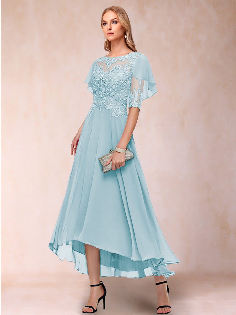 Tivoli Sky Blue front view wedding guest dress