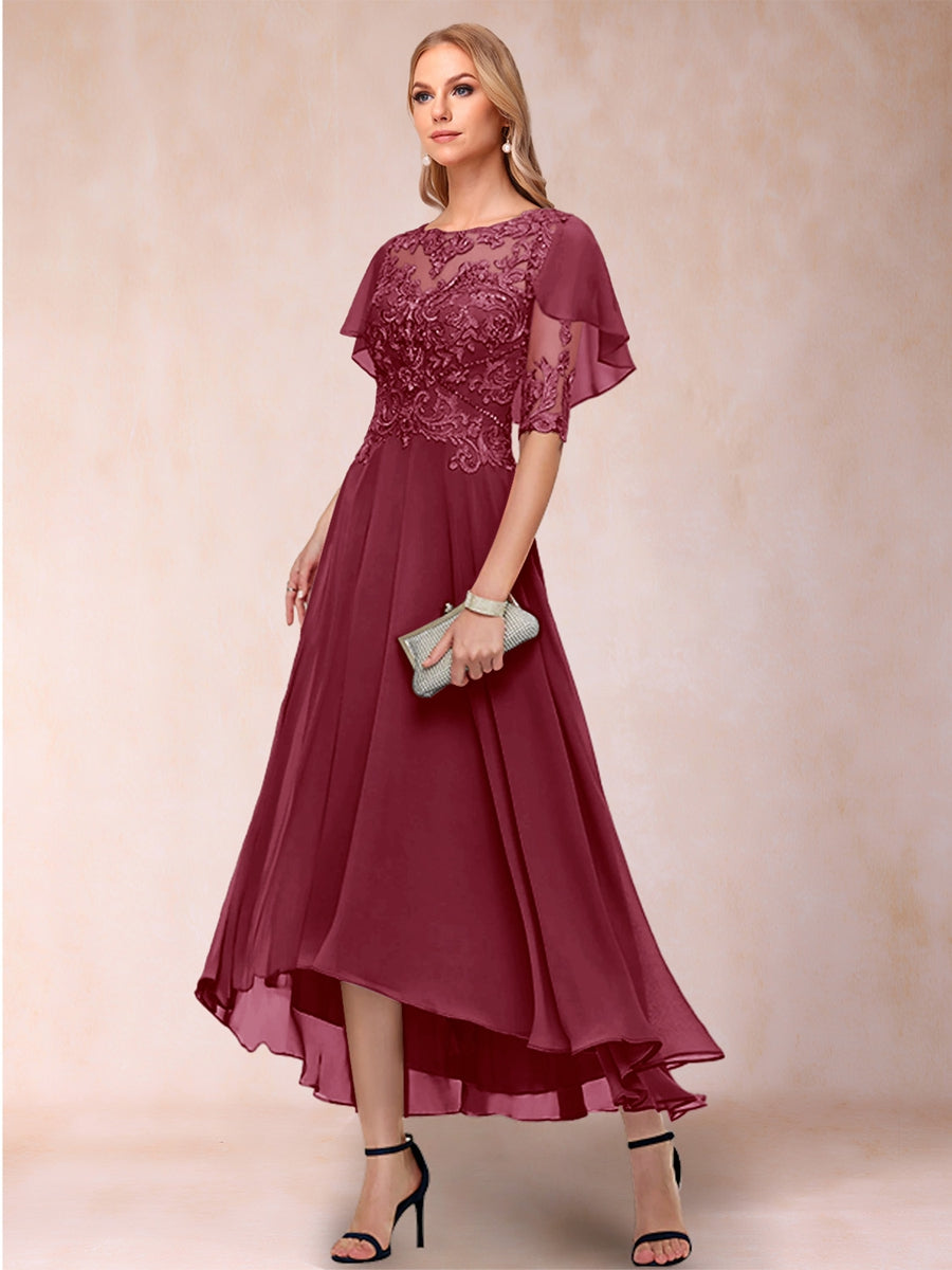 Tivoli Burgundy back view wedding guest dress