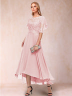 Tivoli Pearl Pink front view wedding guest dress