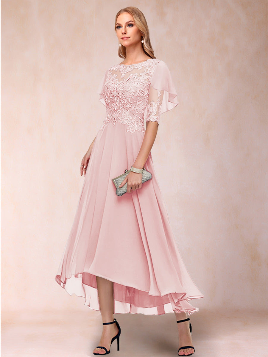 Tivoli Pearl Pink front view wedding guest dress