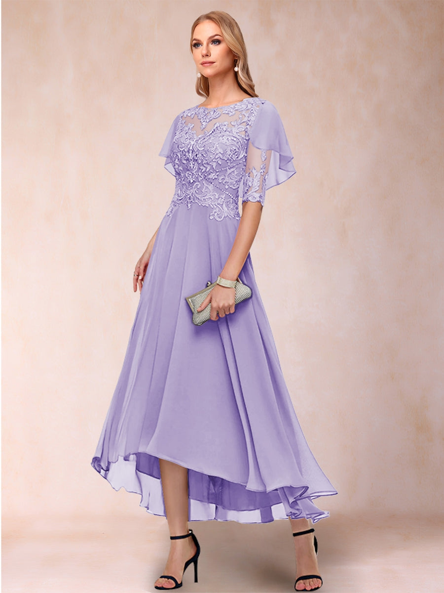 Tivoli Lilac back view wedding guest dress