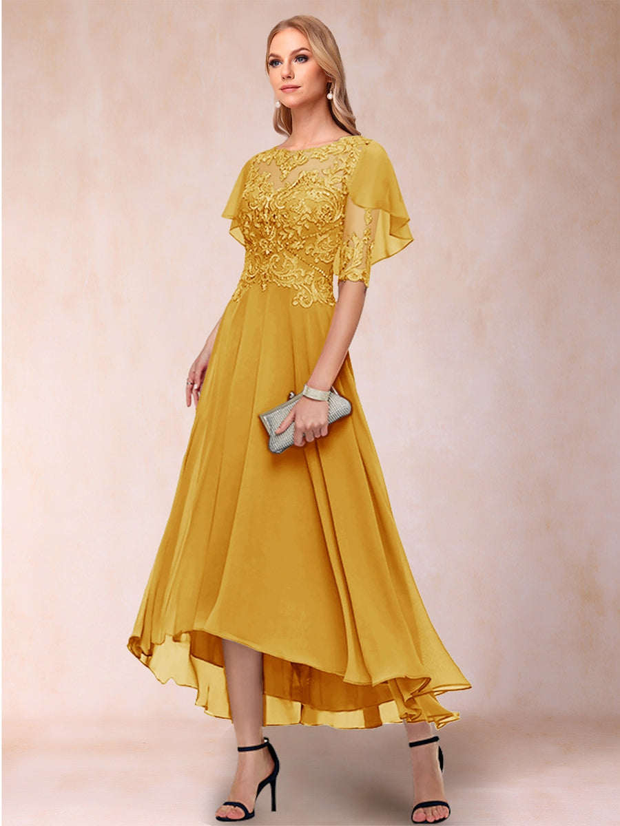 Tivoli Gold back view wedding guest dress