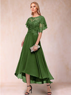 Tivoli Olive Green front view wedding guest dress