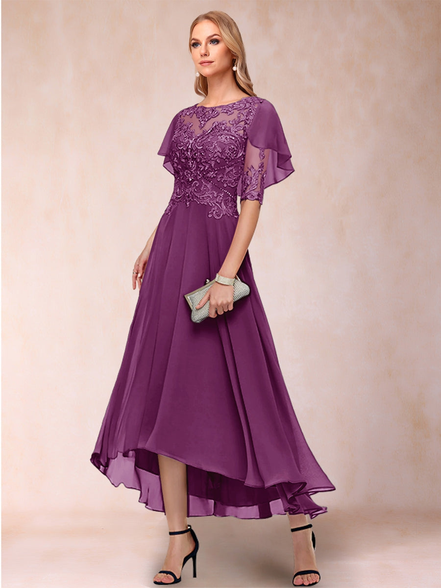 Brielle Mae Orchid front view mother of the bride dress