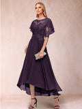 Tivoli Plum front view wedding guest dress