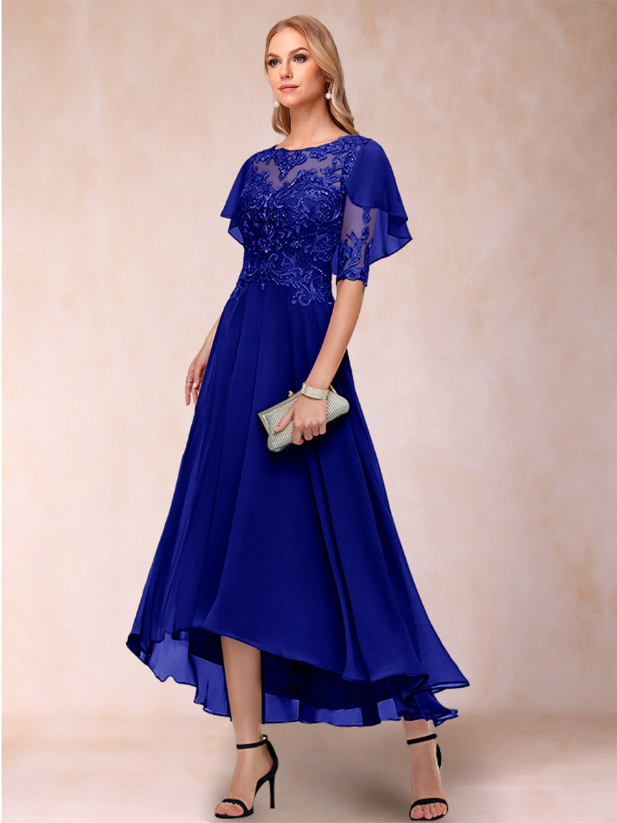 Tivoli Royal Blue side view wedding guest dress