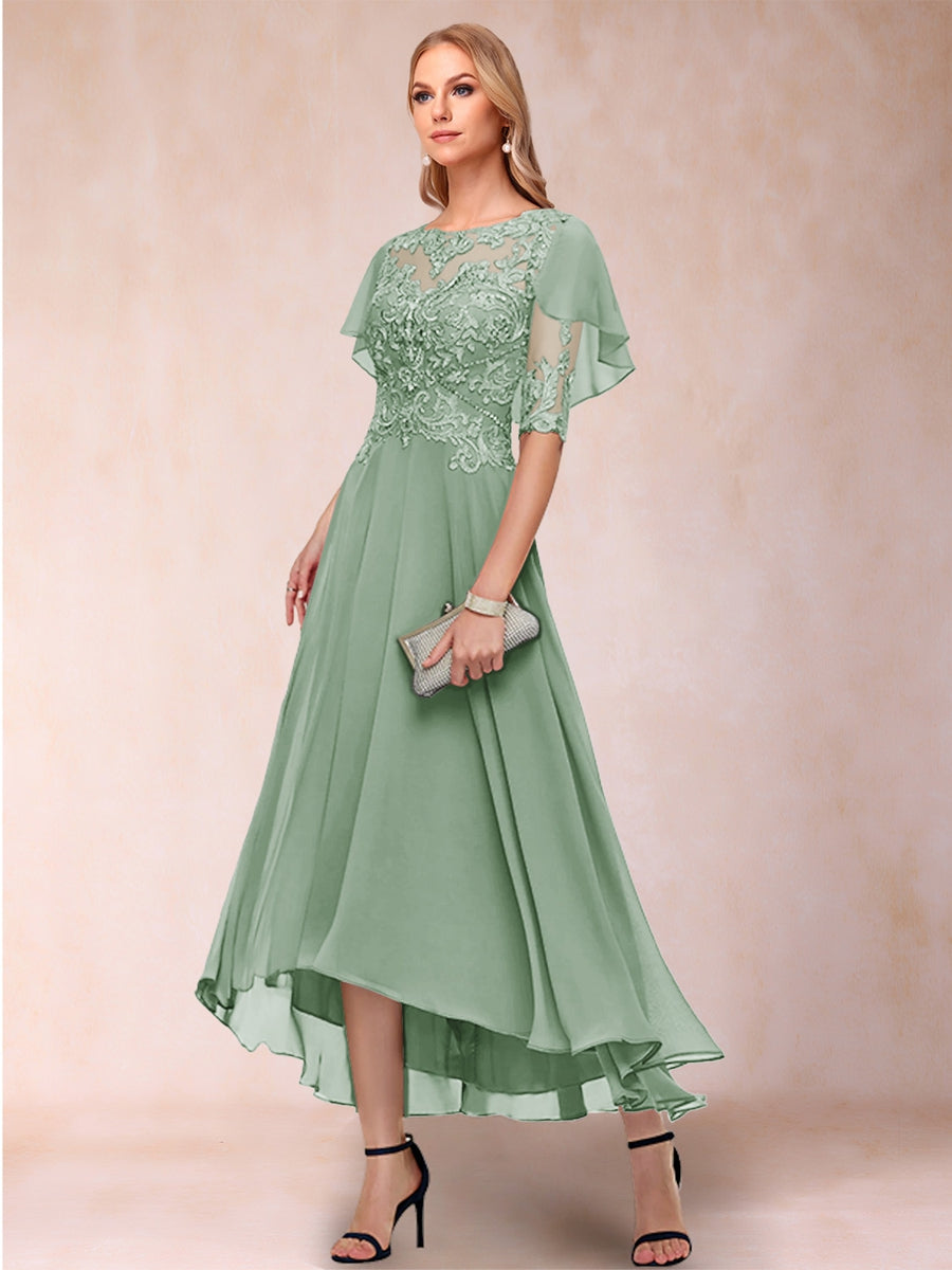 Tivoli Sage Green back view wedding guest dress