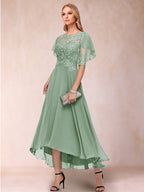Tivoli Sage Green back view wedding guest dress