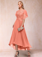 Brielle Mae Coral back view mother of the bride dress