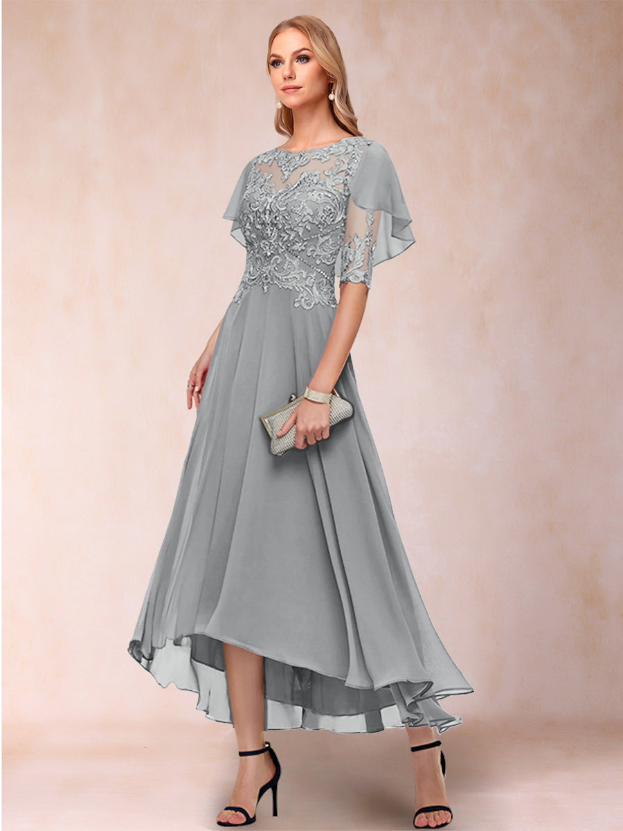 Tivoli Silver front view wedding guest dress