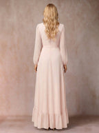 Rhoswen Blush back view wedding guest dress