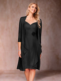 Eulalia Noor Black front view mother of the bride dress