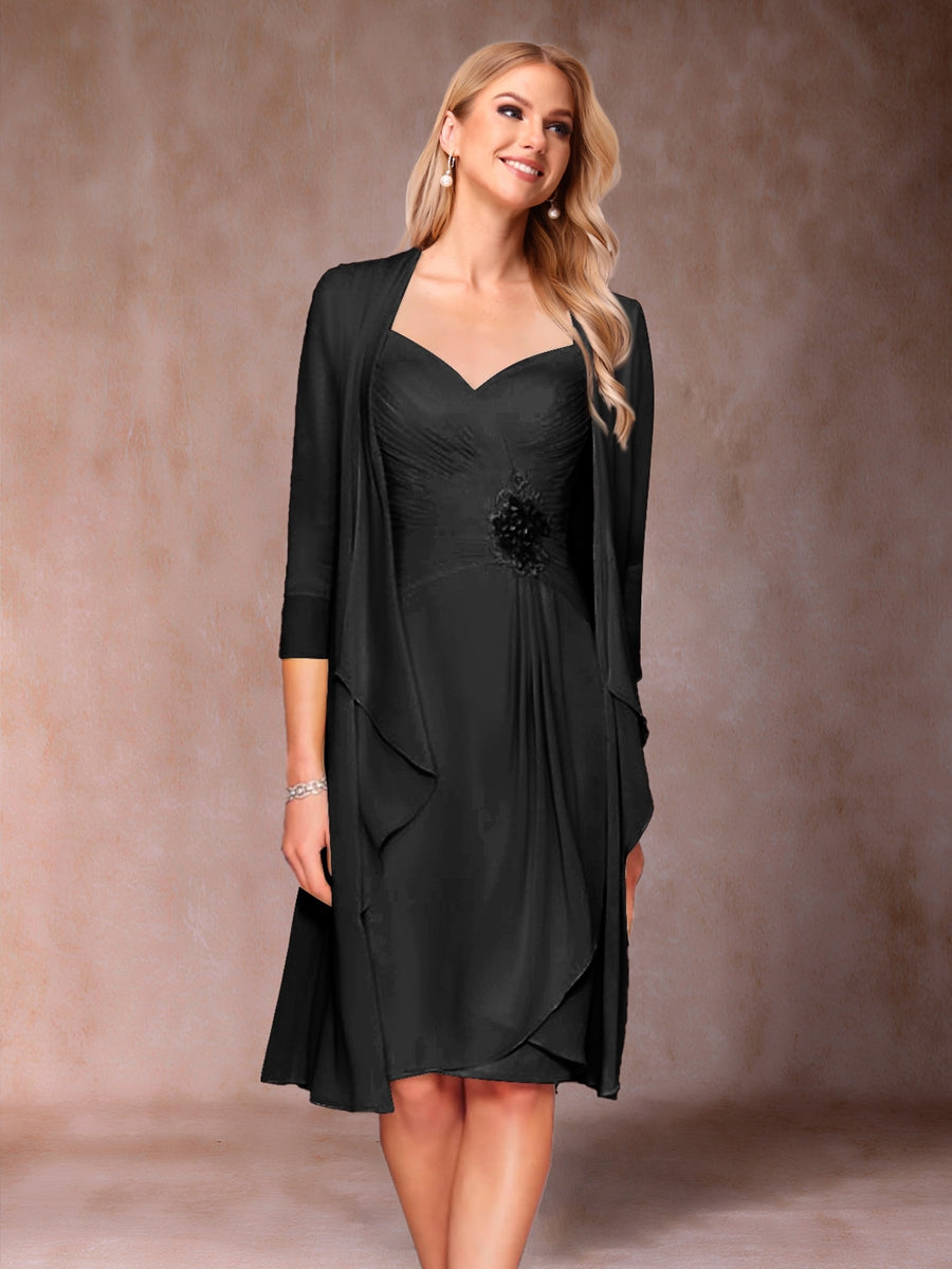 Eulalia Noor Black front view mother of the bride dress