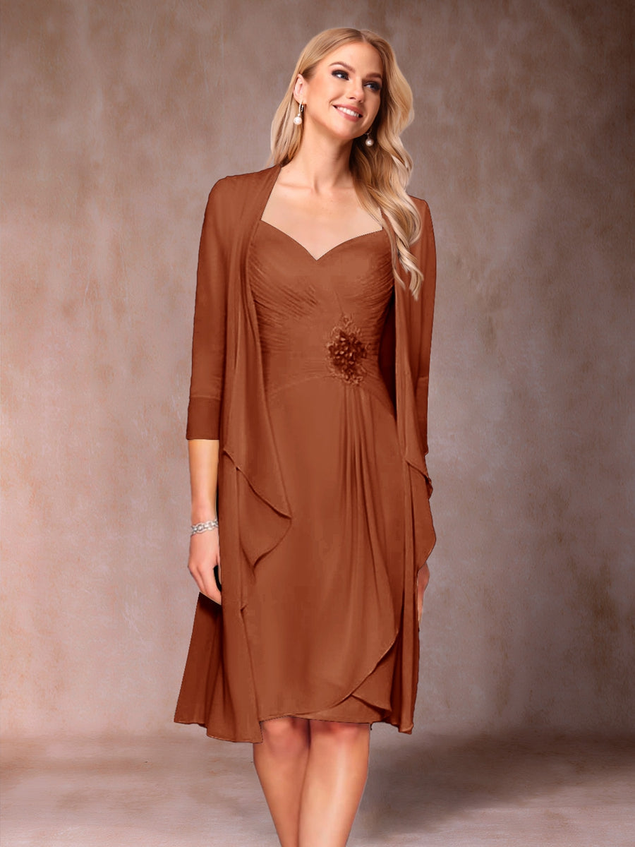 Eulalia Noor Burnt Orange front view mother of the bride dress