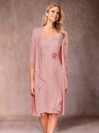 Eulalia Noor Dusty Rose back view mother of the bride dress