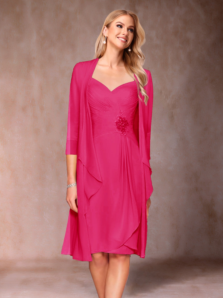 Eulalia Noor Fuchsia back view mother of the bride dress