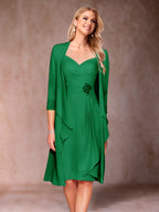 Eulalia Noor Forest Green front view mother of the bride dress