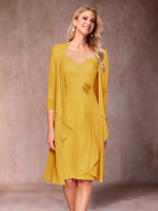 Eulalia Noor Gold back view mother of the bride dress