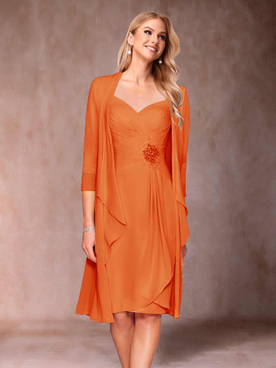 Eulalia Noor Orange front view mother of the bride dress