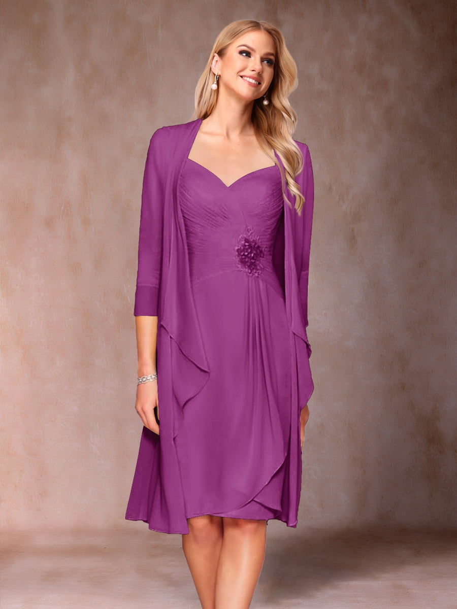 Eulalia Noor Orchid front view mother of the bride dress