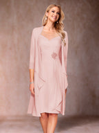 Eulalia Noor Pearl Pink back view mother of the bride dress