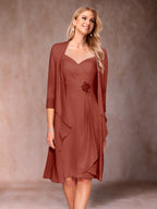 Eulalia Noor Rust front view mother of the bride dress
