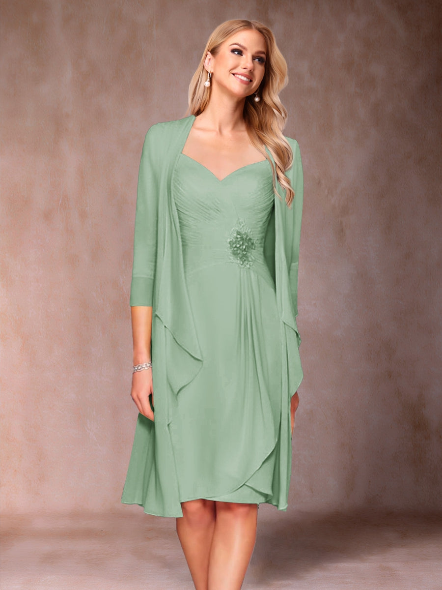 Eulalia Noor Sage Green back view mother of the bride dress