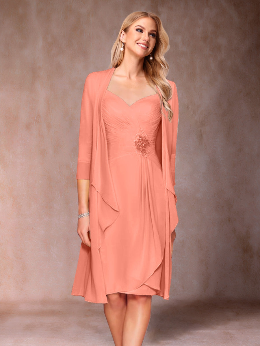 Eulalia Noor Coral back view mother of the bride dress