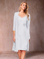 Eulalia Noor White front view mother of the bride dress