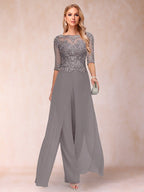 Inez grey side view mother of the bride outfit