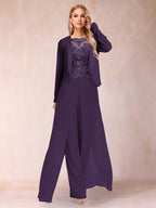 Inez grape front view mother of the bride outfit