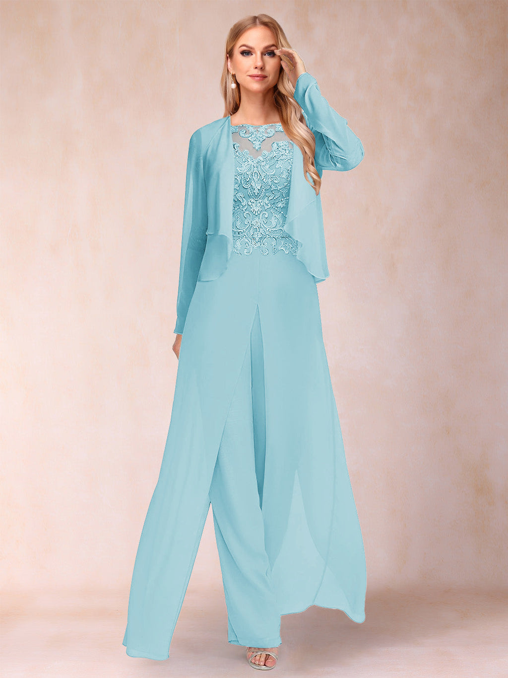 Urielle Sky Blue back view wedding guest dress