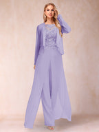 Inez lilac front view mother of the bride outfit