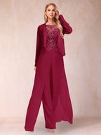 Inez burgundy alternate front view 3 mother of the bride outfit