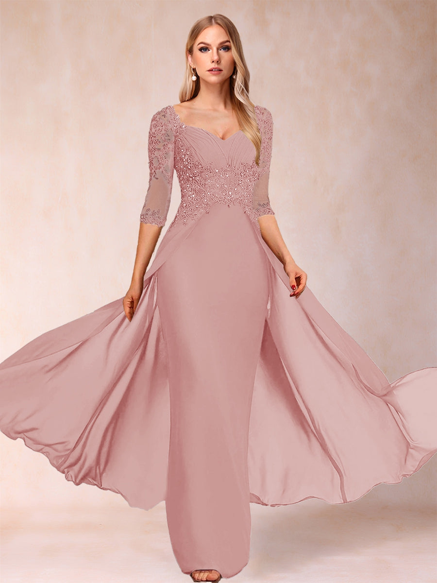 Kerensa Hope Dusty Rose back view mother of the bride dress