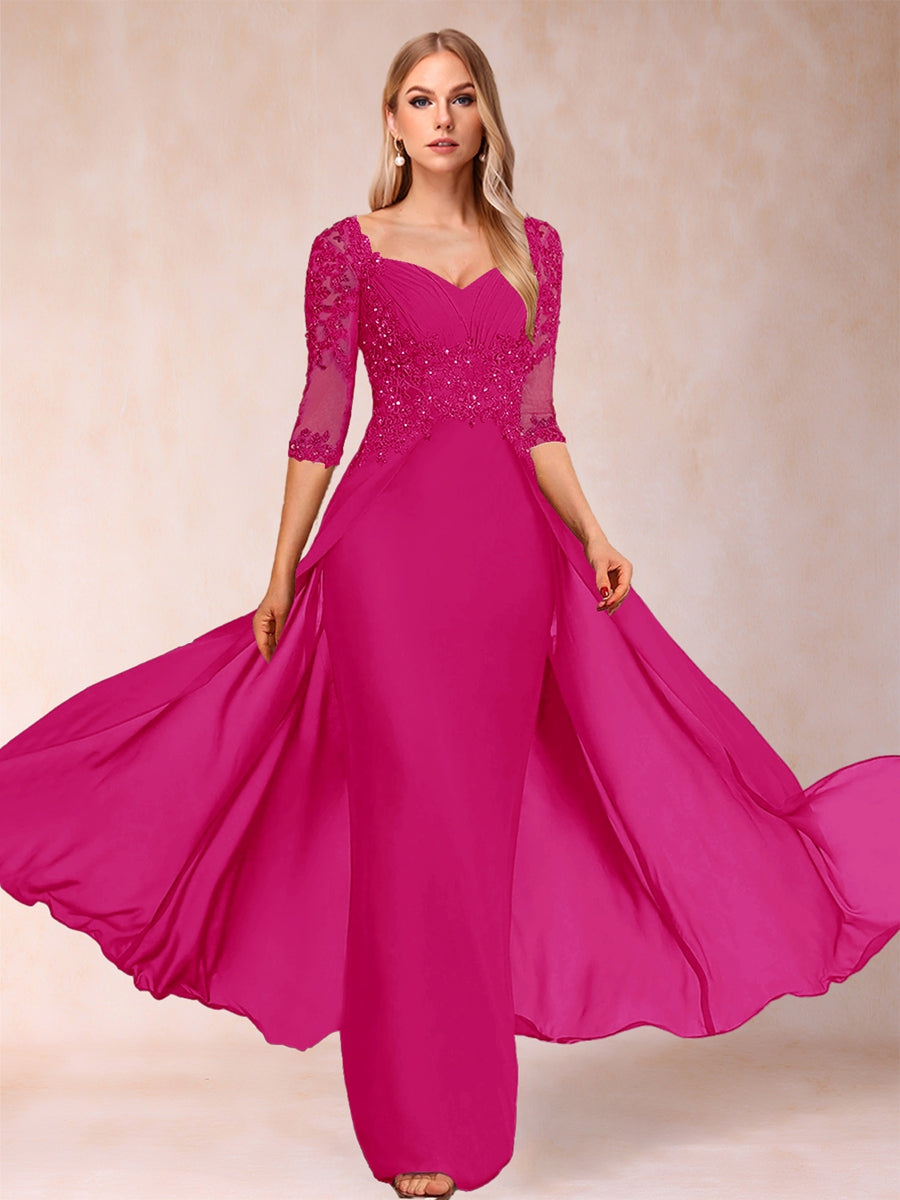 Kerensa Hope Fuchsia back view mother of the bride dress