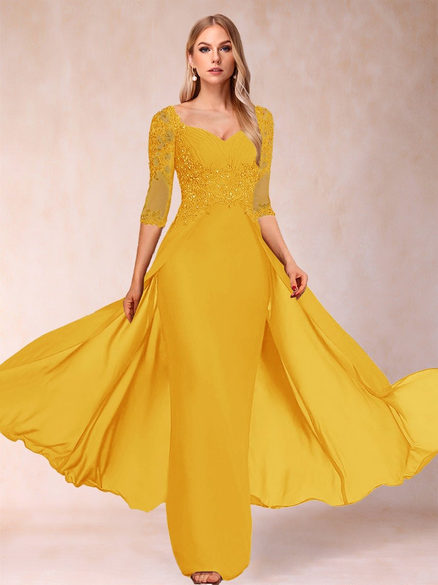 Kerensa Hope Gold front view mother of the bride dress