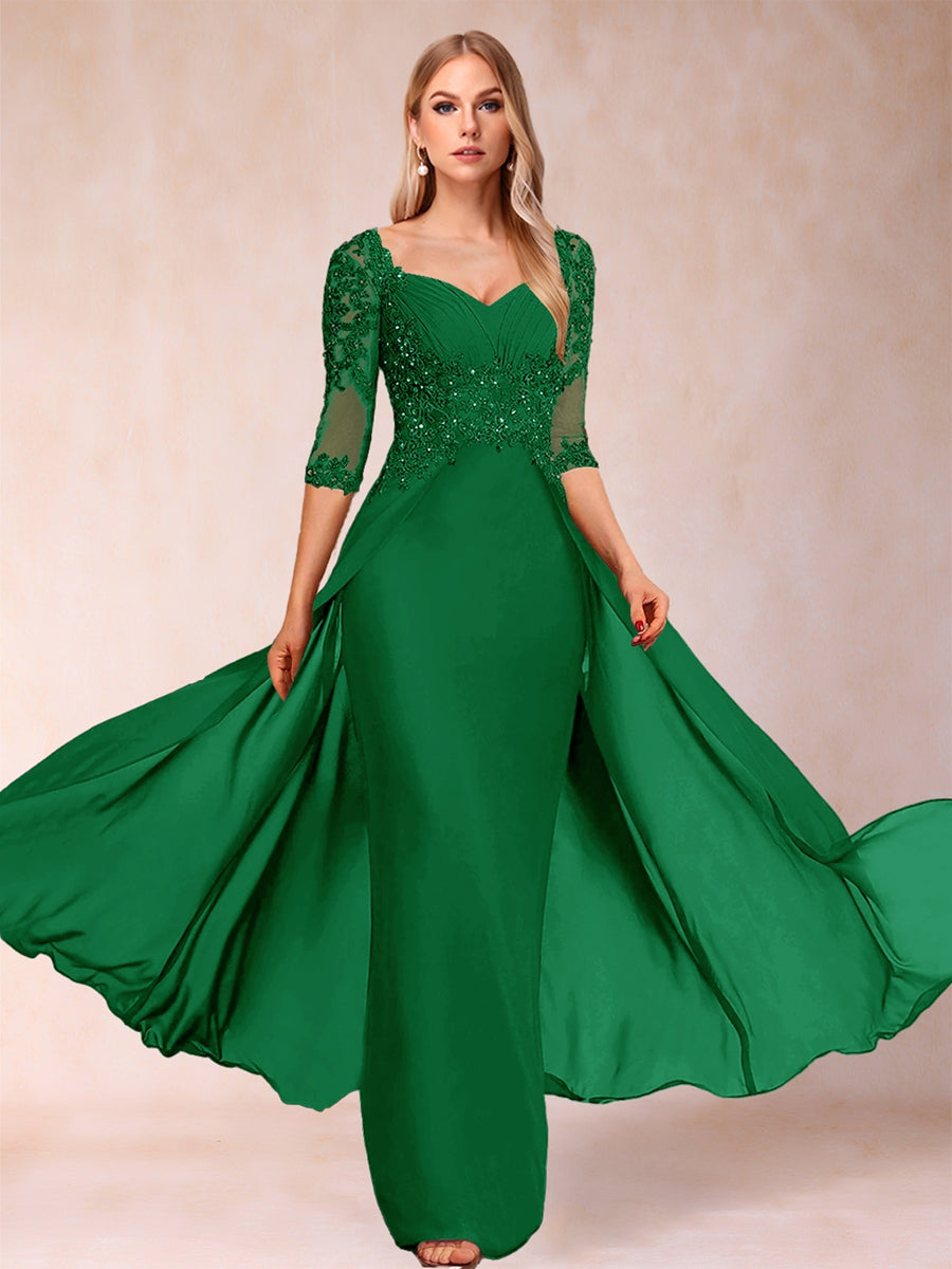 Kerensa Hope Forest Green front view mother of the bride dress