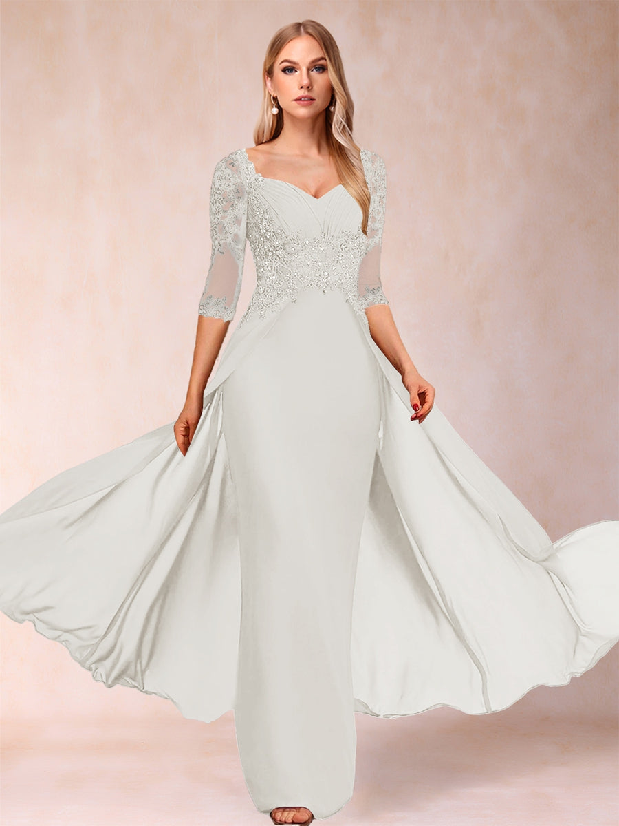 Kerensa Hope Ivory front view mother of the bride dress