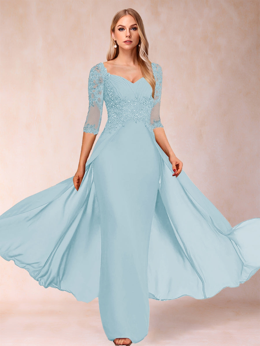 Kerensa Hope Sky Blue front view mother of the bride dress