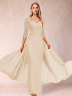 Kerensa Hope Champagne back view mother of the bride dress