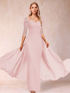 Kerensa Hope Pearl Pink front view mother of the bride dress