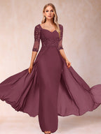 Kerensa Hope Plum front view mother of the bride dress