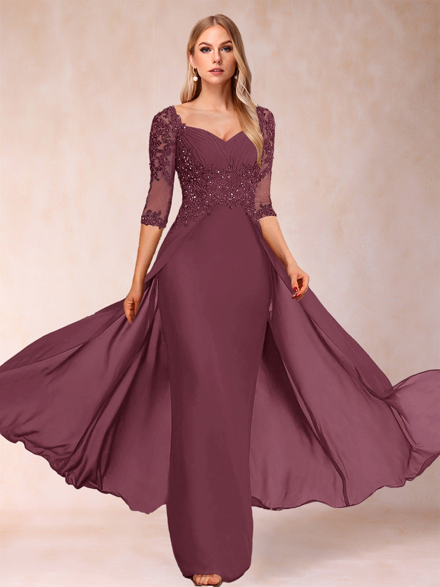 Kerensa Hope Plum front view mother of the bride dress