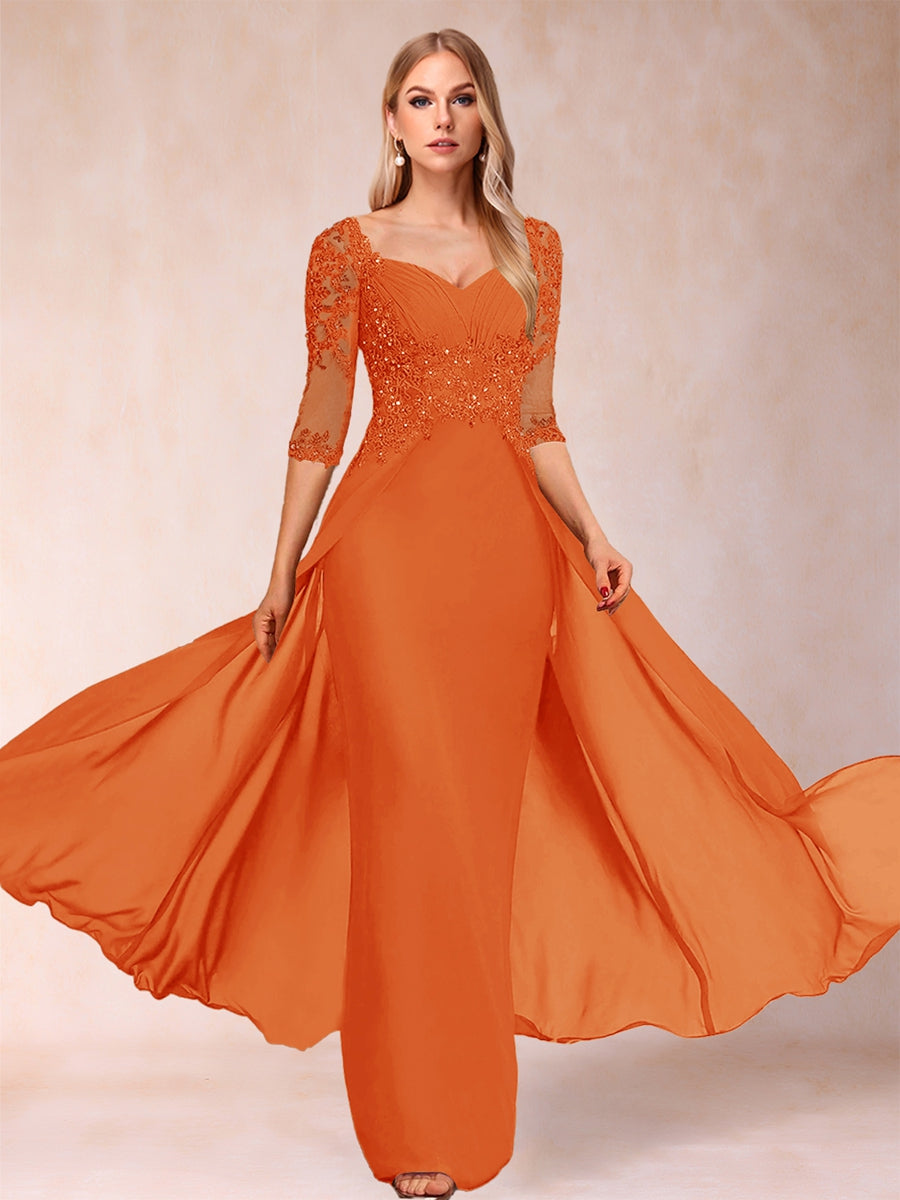 Kerensa Hope Orange front view mother of the bride dress