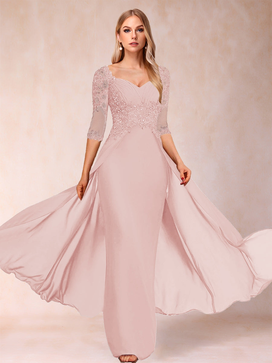 Kerensa Hope Pearl Pink back view mother of the bride dress