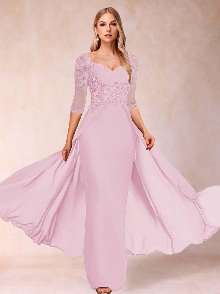 Kerensa Hope Rose Pink front view mother of the bride dress