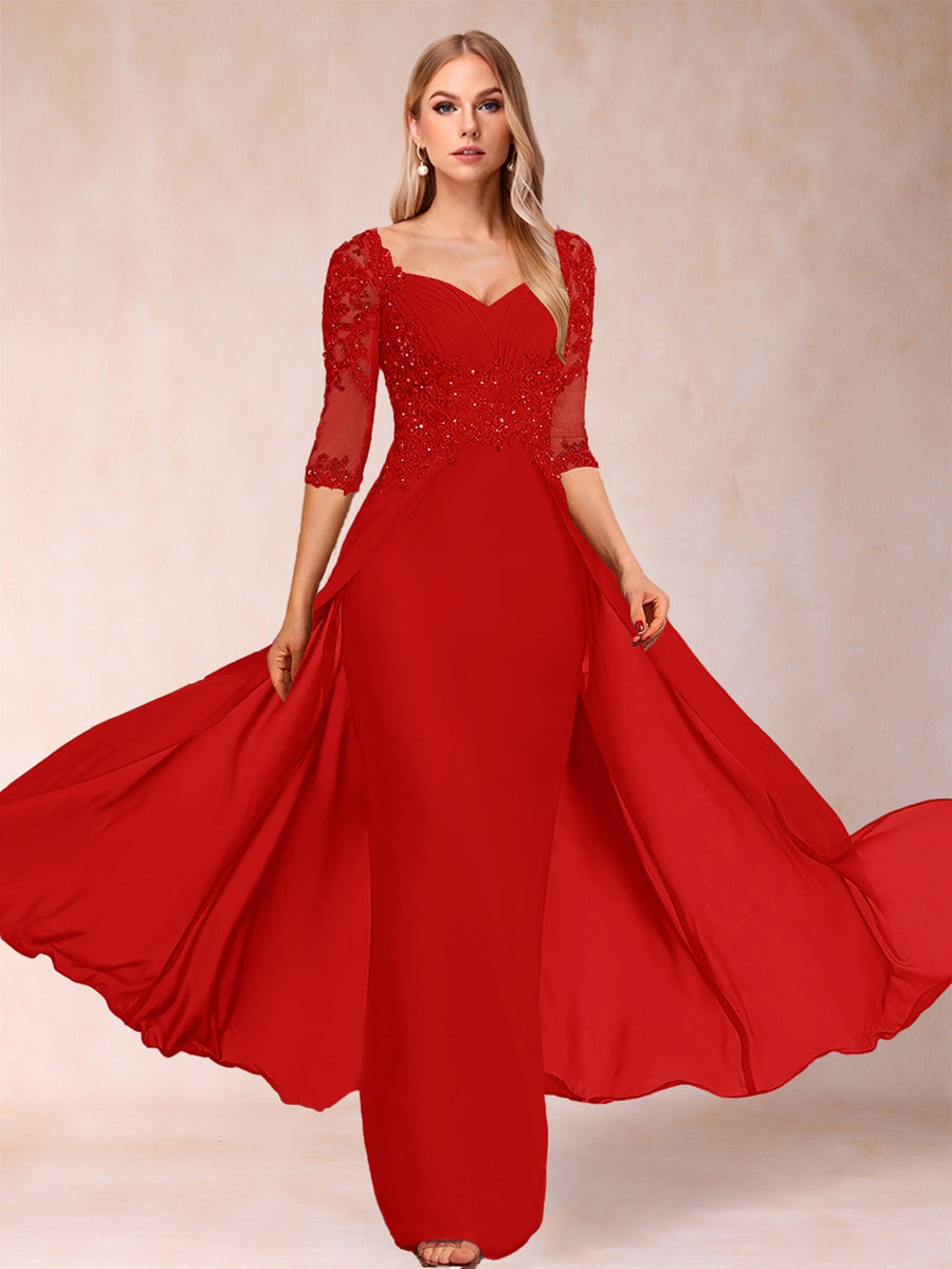 Kerensa Hope Red front view mother of the bride dress