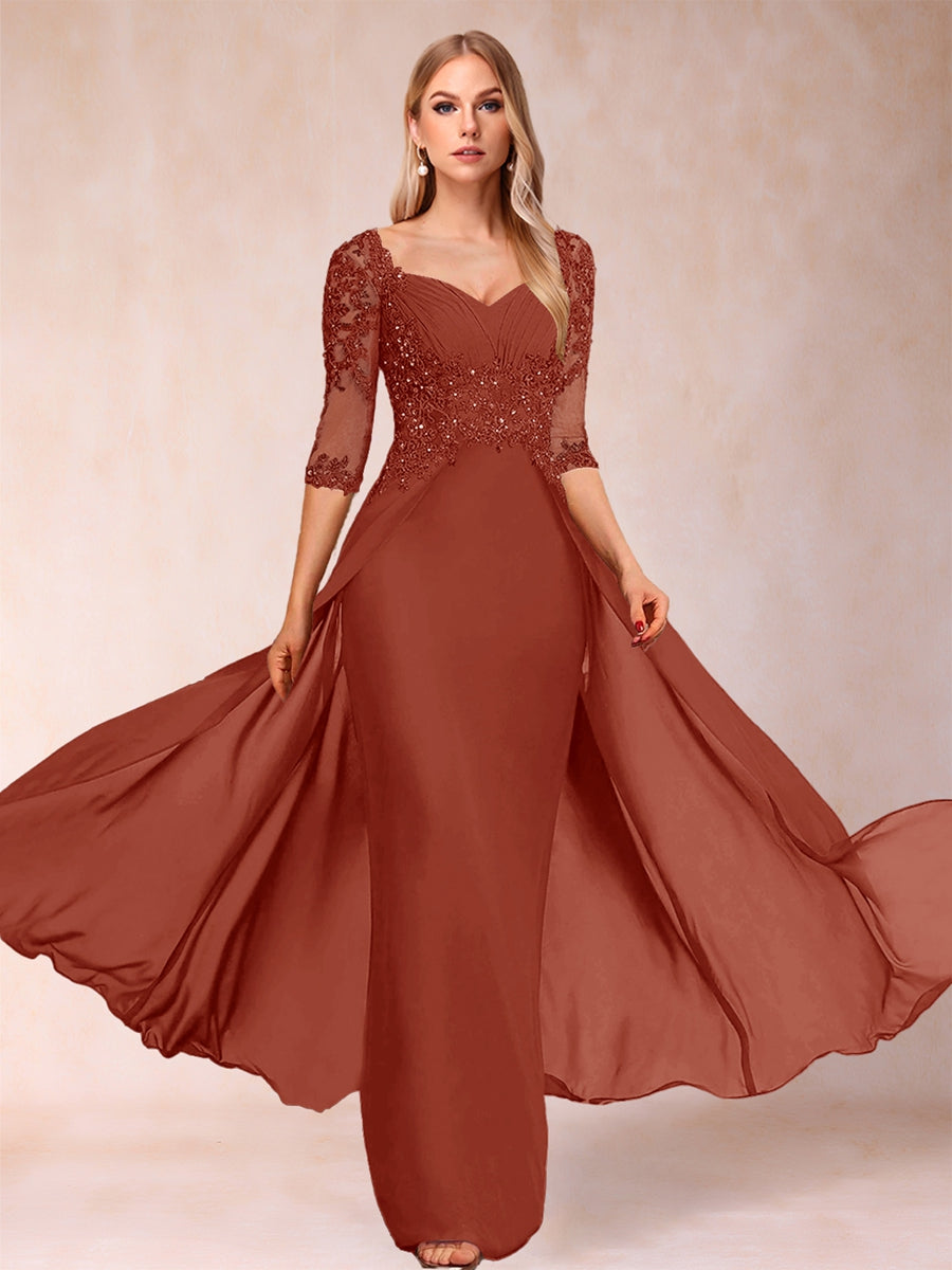 Kerensa Hope Rust front view mother of the bride dress