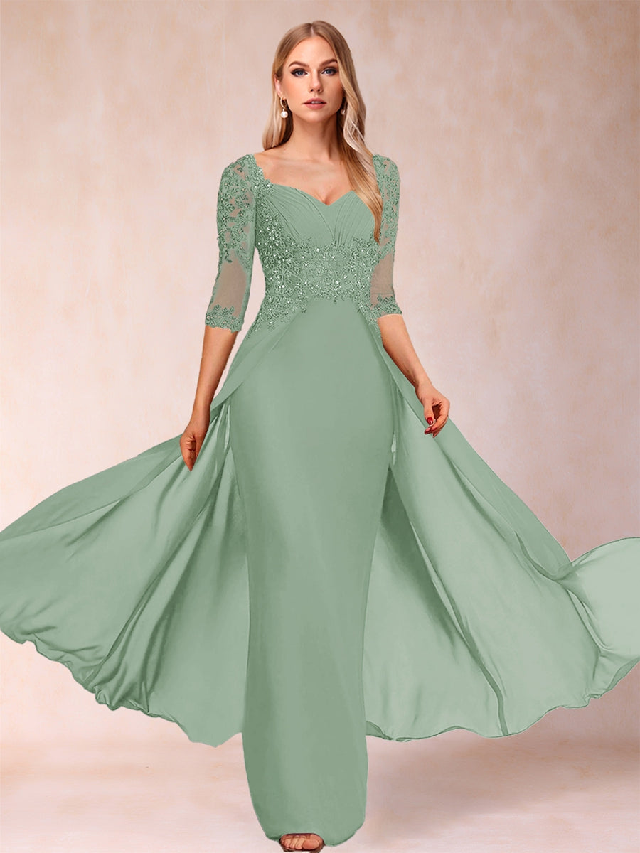 Kerensa Hope Sage Green back view mother of the bride dress